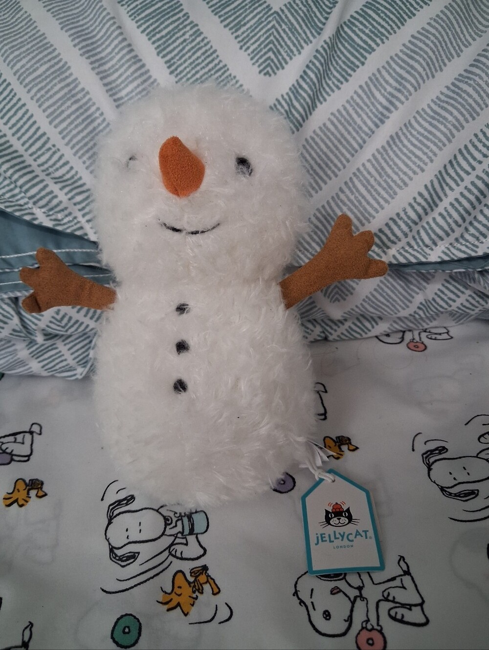 Authentic Jellycat 7" Little Snowman Plush Stuffed Toy Retired NWT